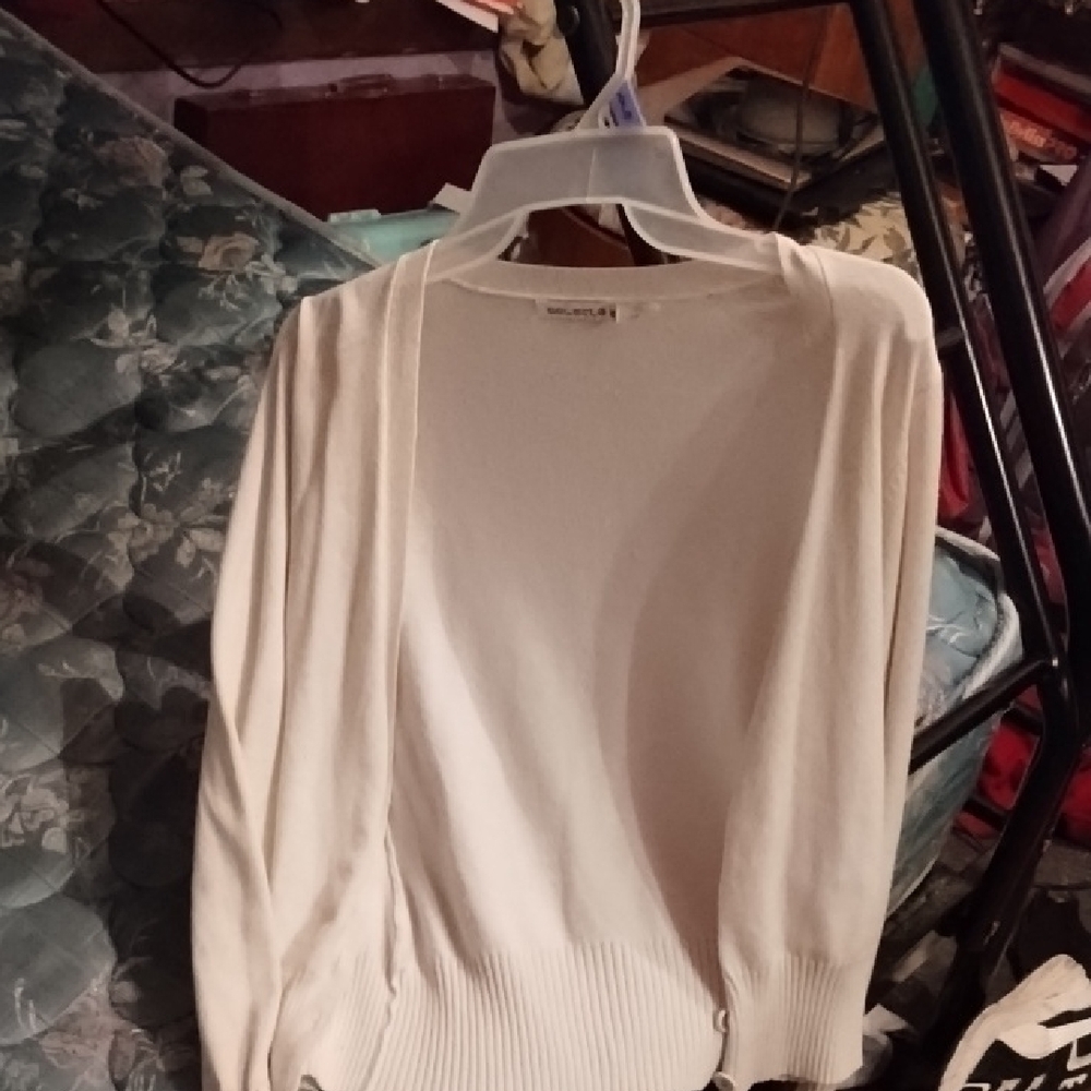 Chic White Women's Cardigan